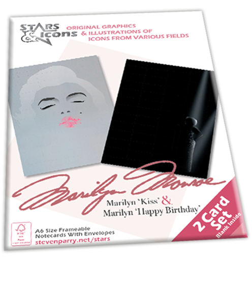 Marilyn Monroe 2 Card Set £4.99 Includes Mariyn Kiss & mMarilyn Happy Brithday Cards